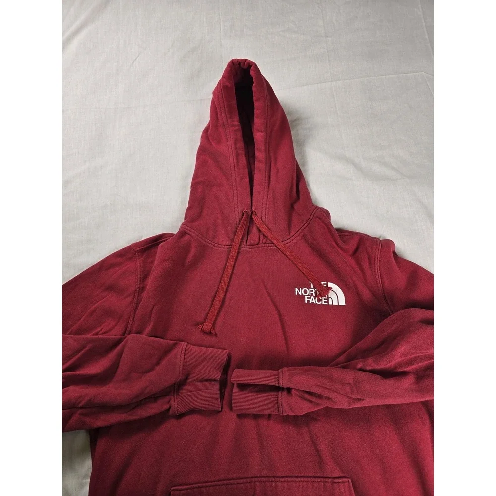 The North Face Hoodie‎ Mens Medium Red Never Stop Exploring Fleece Pullover